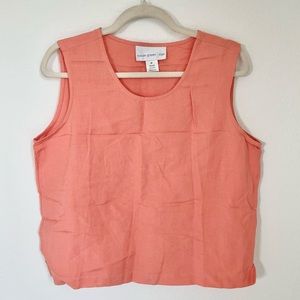 Susan Graver Linen Tank Top Size Medium